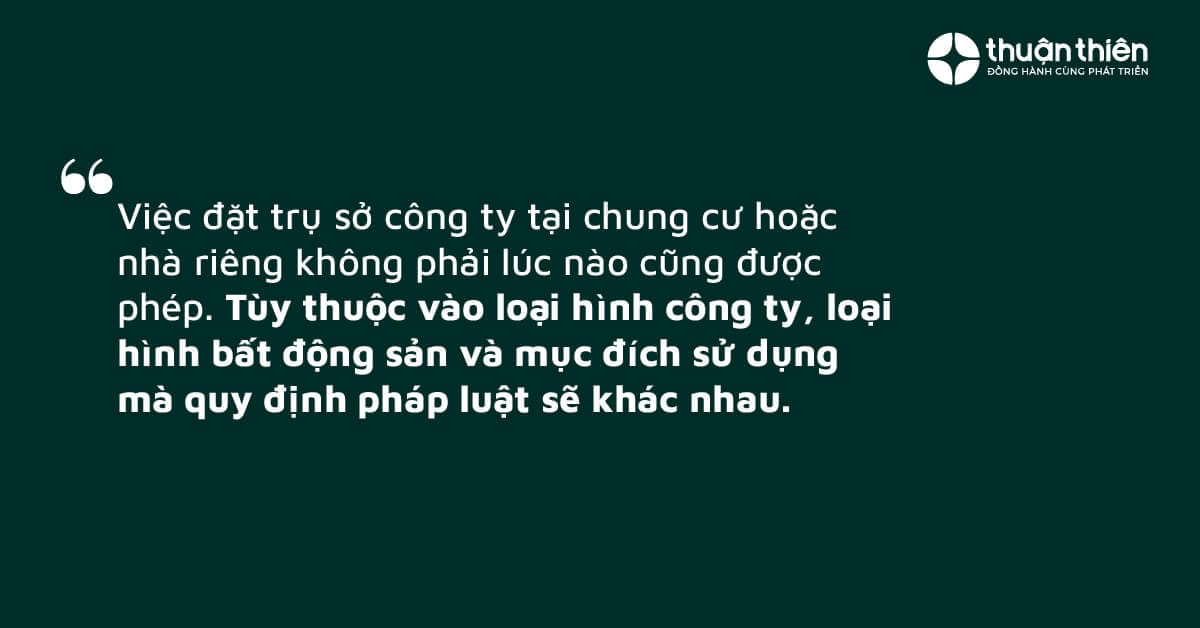 T&ugrave;y thuộc v&agrave;o loại h&igrave;nh c&ocirc;ng ty, loại h&igrave;nh bất động sản v&agrave; mục đ&iacute;ch sử dụng m&agrave; quy định ph&aacute;p luật sẽ kh&aacute;c nhau.