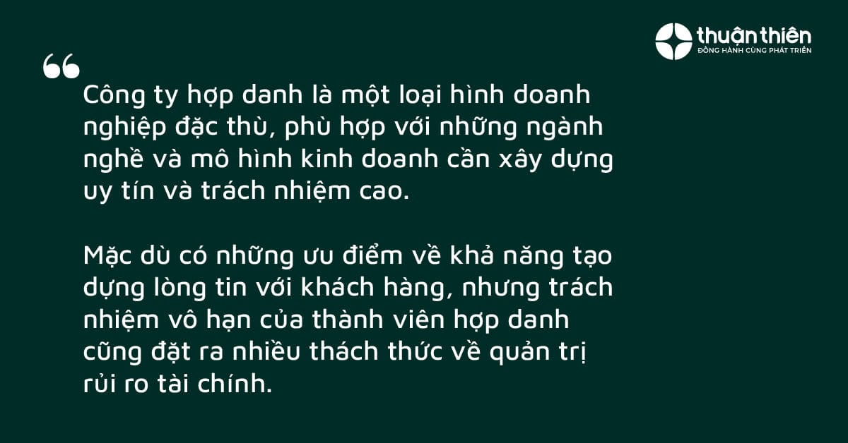 M&ocirc; h&igrave;nh n&agrave;y dựa tr&ecirc;n mối quan hệ tin cậy giữa c&aacute;c th&agrave;nh vi&ecirc;n, đồng thời mang đến những đặc th&ugrave; ri&ecirc;ng về tr&aacute;ch nhiệm ph&aacute;p l&yacute; v&agrave; quản trị.