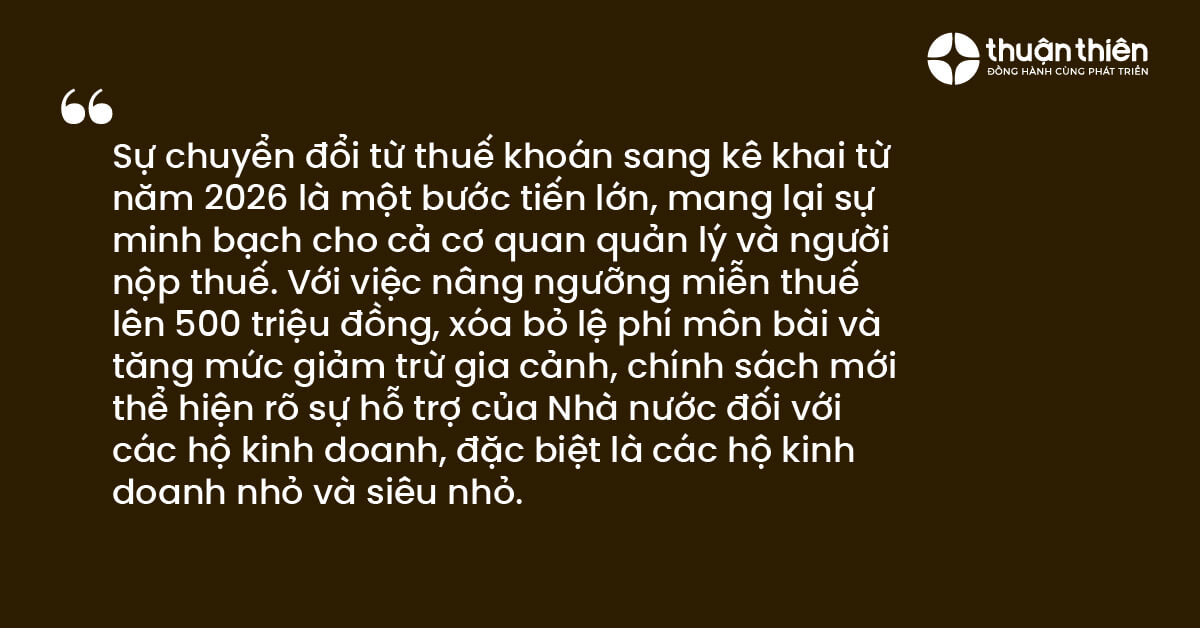 Ch&iacute;nh s&aacute;ch mới thể hiện r&otilde; sự hỗ trợ của Nh&agrave; nước đối với c&aacute;c hộ kinh doanh, đặc biệt l&agrave; c&aacute;c hộ kinh doanh nhỏ v&agrave; si&ecirc;u nhỏ.